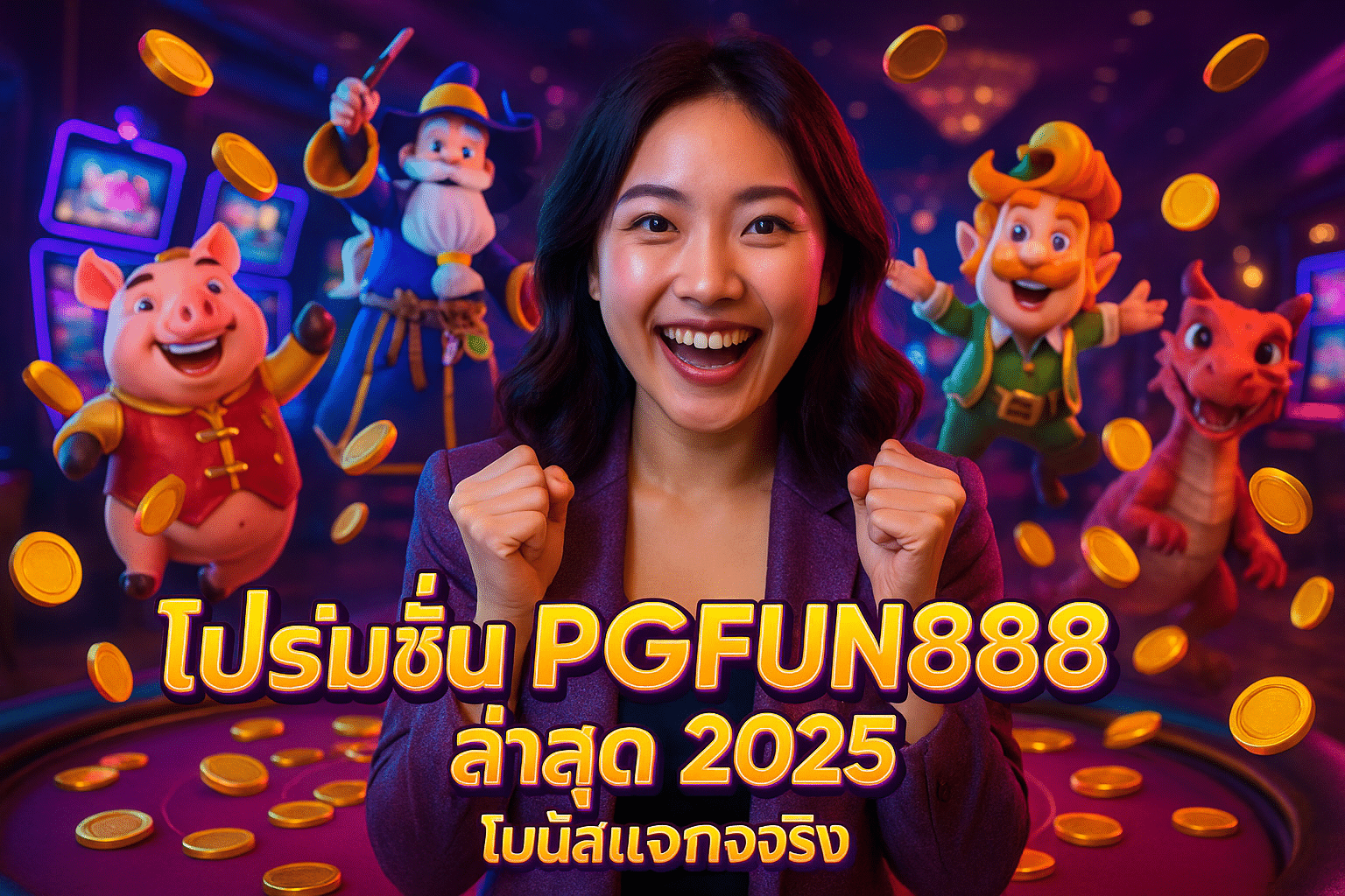 โปรโมชั่น PGFUN888 ล่าสุด 2025 โบนัสแจกจริง