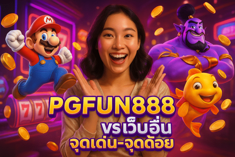 PGFUN888 vs เว็บอื่น จุดเด่น-จุดด้อย