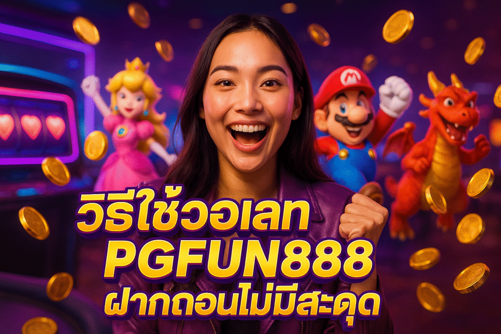 วิธีใช้วอเลท PGFUN888 ฝากถอนไม่มีสะดุด